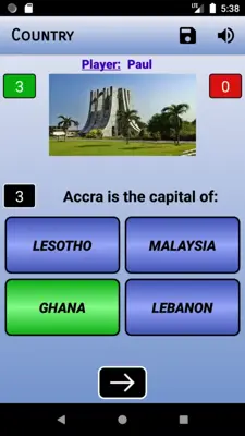 Game Capitals android App screenshot 2